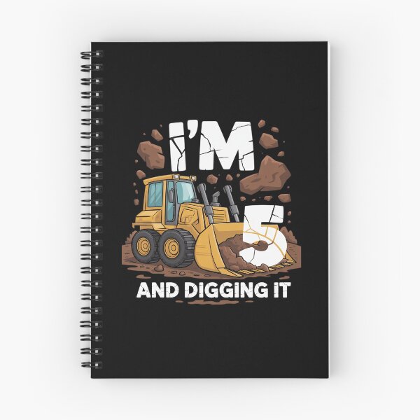 Item preview, I'm 5 and Digging It 5rd Birthday Boy Construction Excavator designed and sold by imsamaharem.