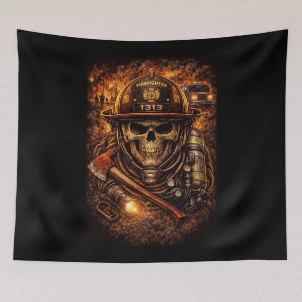Item preview, SVT Firefighter Skull | First Responder Fire Service Tribute Art designed and sold by SEVERTREND APPAREL .