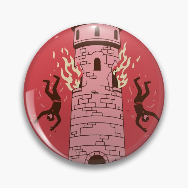 Item preview, The Tower Tarot Card - Retro Vintage Destruction Art designed and sold by Cynthia8a.