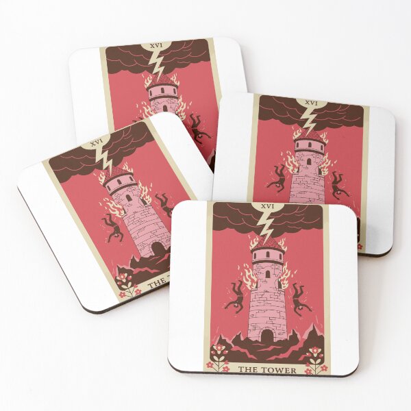 Item preview, The Tower Tarot Card - Retro Vintage Destruction Art designed and sold by Cynthia8a.