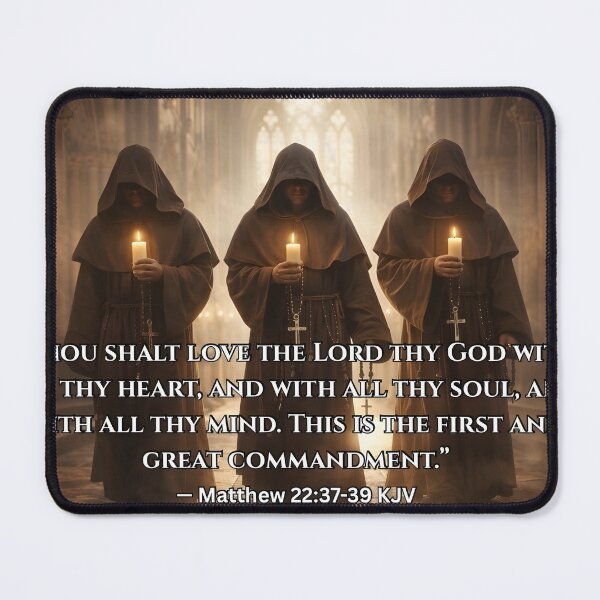 Item preview, Thou shalt love the Lord thy God with all thy heart, and with all thy soul, and with all thy mind. designed and sold by ArtOfWarTshirts.