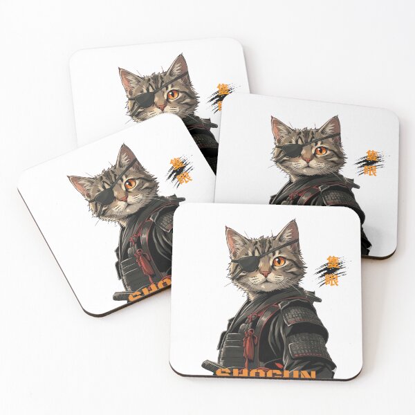 Item preview, Battle Scarred Shogun Cat - Veteran Anime Samurai General designed and sold by WelLarsDigitals.