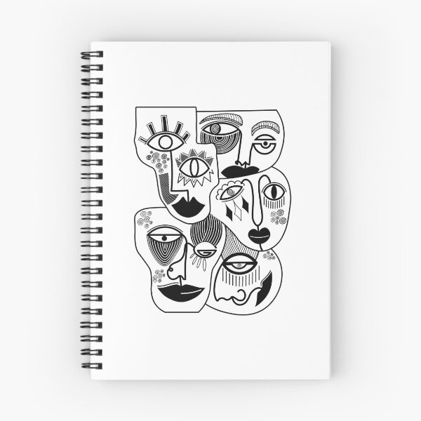 Item preview, Doodle abstract faces designed and sold by EEJimenez.