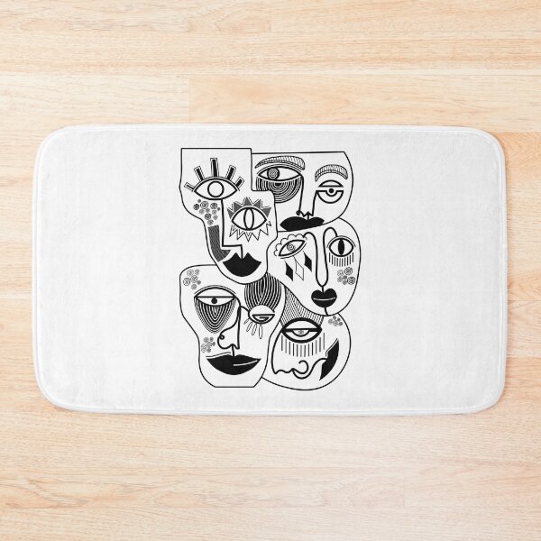 Item preview, Doodle abstract faces designed and sold by EEJimenez.