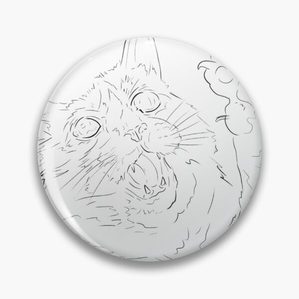 Item preview, Swatting cat line art designed and sold by theartsyeq_art.