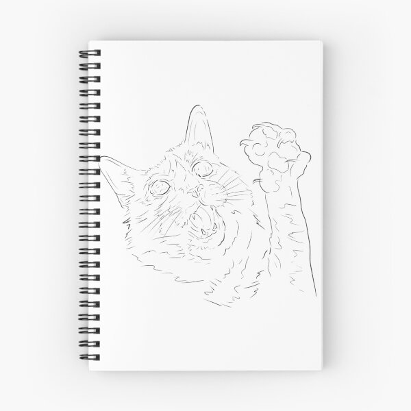 Item preview, Swatting cat line art designed and sold by theartsyeq_art.