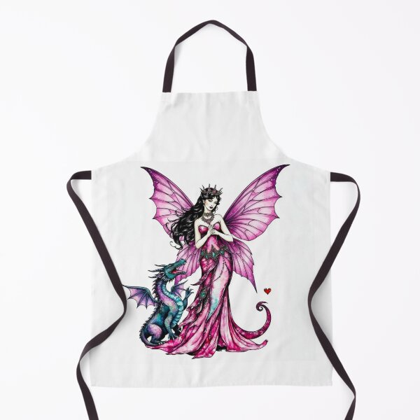 Item preview, Gothic Dragon Fairy Queen | Pink Wings Dark Romance Fantasy Watercolor designed and sold by FaerieFusion.