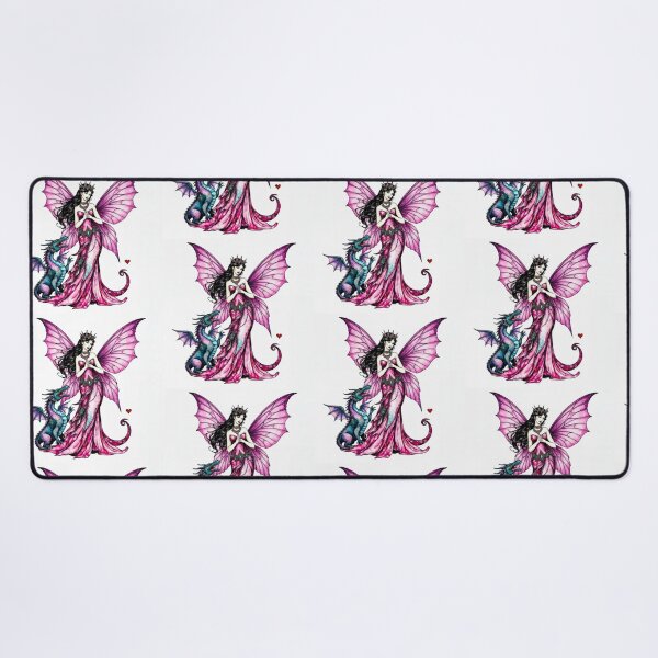 Item preview, Gothic Dragon Fairy Queen | Pink Wings Dark Romance Fantasy Watercolor designed and sold by FaerieFusion.