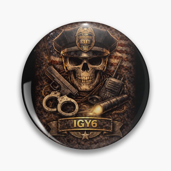 Item preview, SVT Law Enforcement IGY6 Skull | First Responder Police Support Tribute Art designed and sold by SEVERTREND APPAREL .