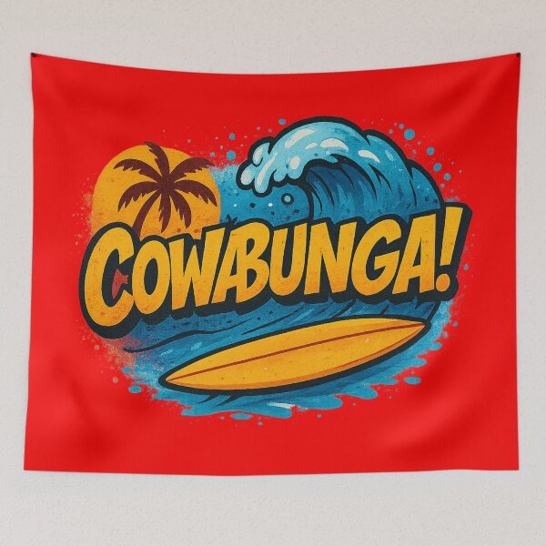 Item preview, COWABUNGA! - TROPICAL WAVE GRAFFITI SURF POP ART designed and sold by royalswin.