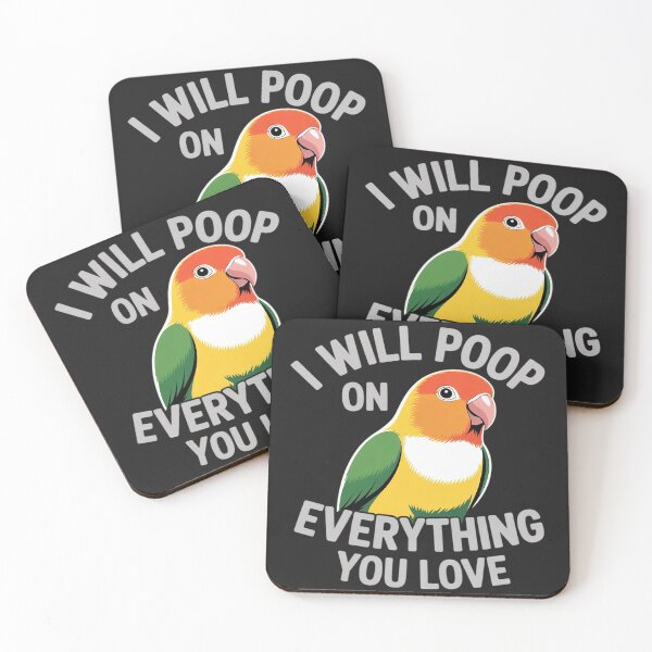 Item preview, Chubby White Belly Caique I Will Poop on Everything You Love designed and sold by LegendsArt75.