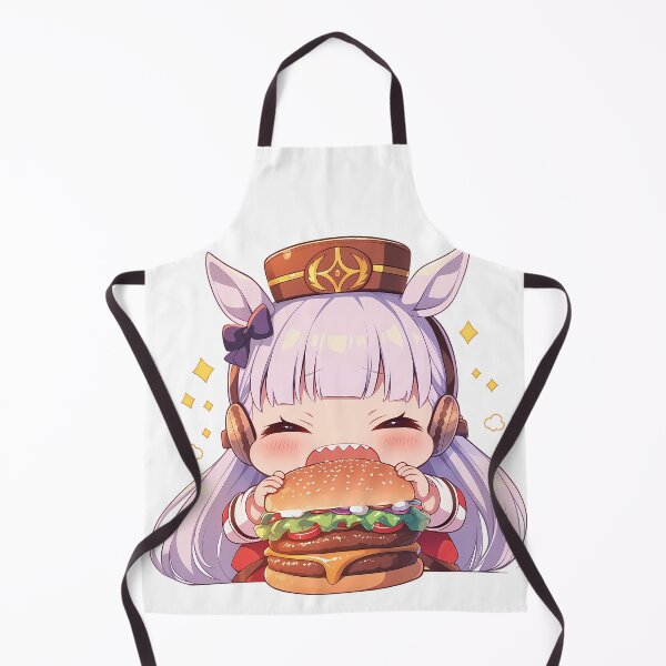 Item preview, Gold Ship Uma Musume Pretty Derby Anime Girl Chibi Kawaii Burger Fun Energetic Moment designed and sold by mildaclairmo.