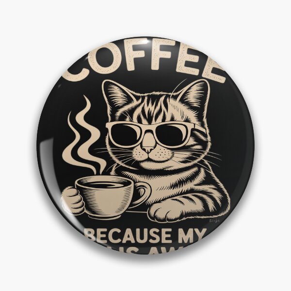 Item preview, Coffee Because My Son Is Awake Funny Cat lover Father's Day designed and sold by LegendsArt75.
