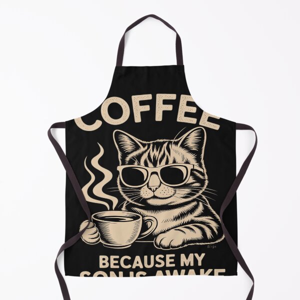 Item preview, Coffee Because My Son Is Awake Funny Cat lover Father's Day designed and sold by LegendsArt75.