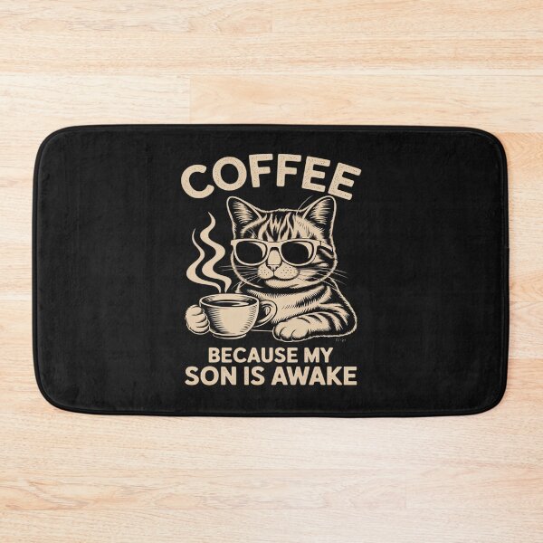 Item preview, Coffee Because My Son Is Awake Funny Cat lover Father's Day designed and sold by LegendsArt75.