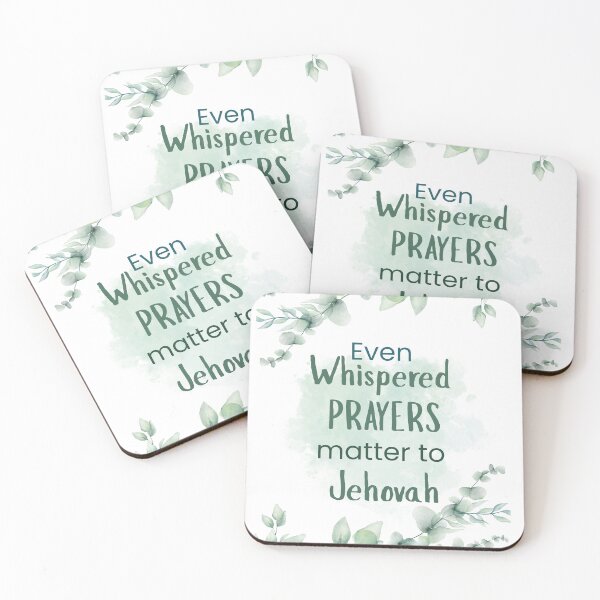 Item preview, Even Whispered Prayers Matter to Jehovah – Green Watercolor Leaves designed and sold by GiftableGems.