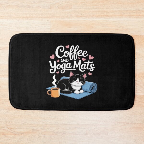 Item preview, Coffee Cats And Yoga Mats - Funny Cats And Yoga Lover designed and sold by LegendsArt75.