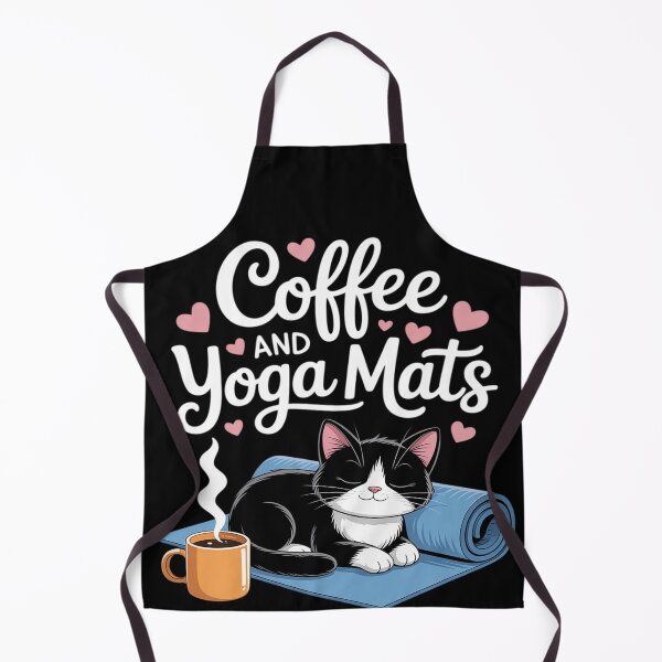 Item preview, Coffee Cats And Yoga Mats - Funny Cats And Yoga Lover designed and sold by LegendsArt75.