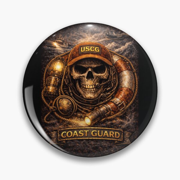 Item preview, SVT Coast Guard Skull | First Responder & Military Maritime Tribute Art designed and sold by SEVERTREND APPAREL .