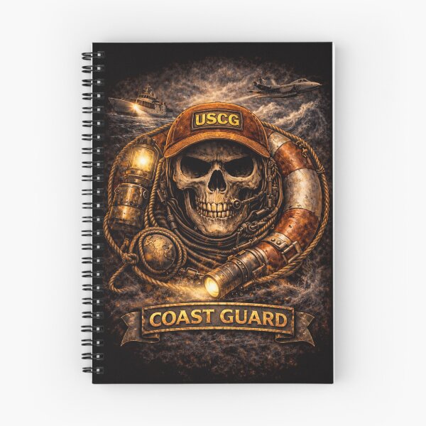 Item preview, SVT Coast Guard Skull | First Responder & Military Maritime Tribute Art designed and sold by SEVERTREND APPAREL .