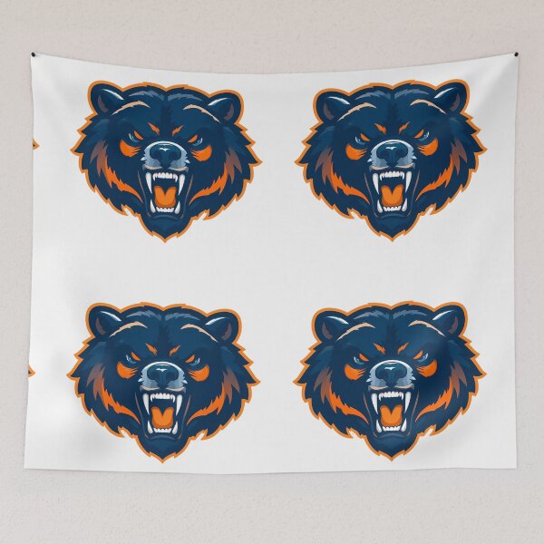 Item preview, Orange Blue Illustrations Iconic Sports Bears Mascots Design designed and sold by ART ATTACK ZONE.