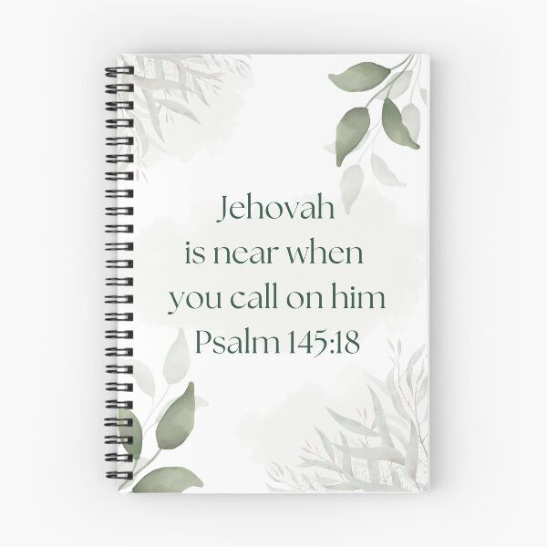 Item preview, Jehovah is near when you call on him - Ps 145:18 – Green Watercolor Leaves designed and sold by GiftableGems.