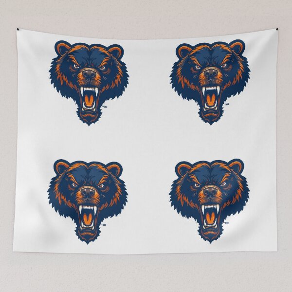 Item preview, Orange Blue Iconic Sports Helmets Mascots Design designed and sold by ART ATTACK ZONE.
