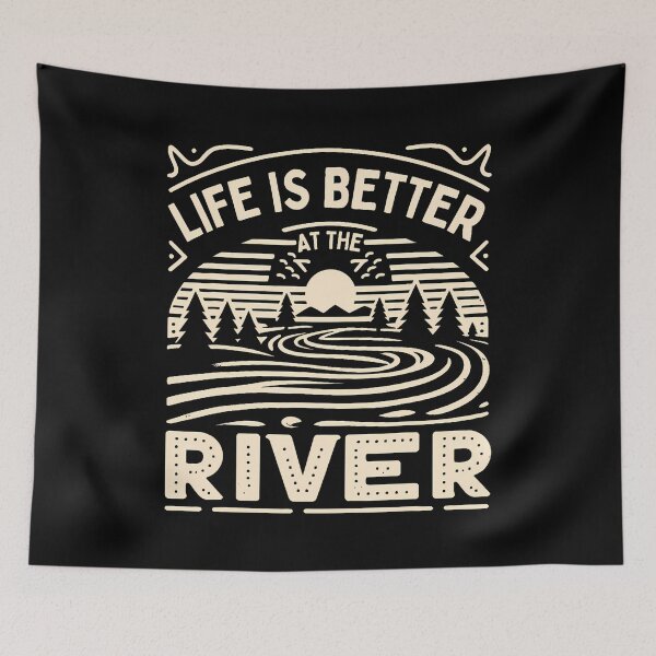 Item preview, Retro Life Is Better At The River Summer Camping Float Trip designed and sold by elihletoriong.