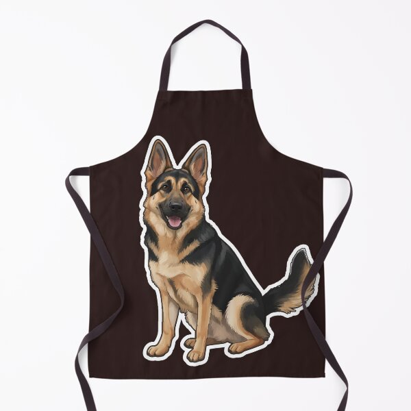 Item preview, German Shepherd Dog Illustration – Berger Allemand Loyal | Dog Lover Art designed and sold by FrancophileFun.