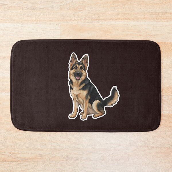 Item preview, German Shepherd Dog Illustration – Berger Allemand Loyal | Dog Lover Art designed and sold by FrancophileFun.