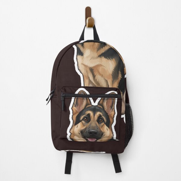 Item preview, German Shepherd Dog Illustration – Berger Allemand Loyal | Dog Lover Art designed and sold by FrancophileFun.