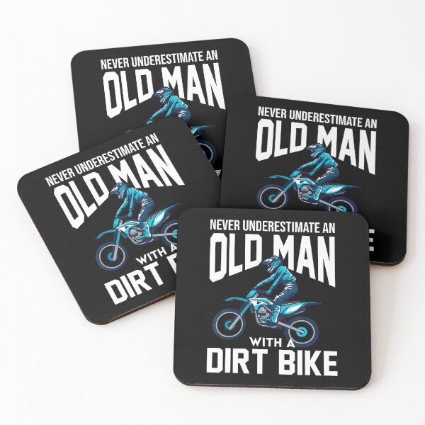Item preview, Never Underestimate An Old Man With A Dirt Bike Racing designed and sold by PaulaStokes2.
