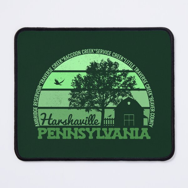 Item preview, Harshaville Pennsylvania Sunset Retro Vintage Local Pride Logo designed and sold by CRHPOD20.