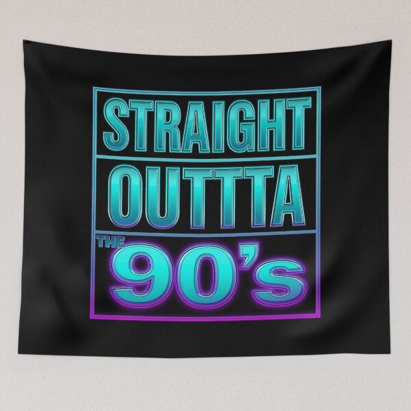 Item preview, Neon Straight Outta the 90's Retro Vintage designed and sold by WHITE FLAME PRINTS.