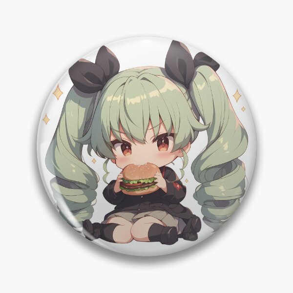 Item preview, Anchovy Girls Und Panzer Anime Chibi Kawaii Burger Cute Waifu Sparkle Bite designed and sold by mildaclairmo.
