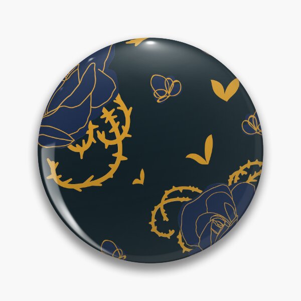 Item preview, blue roses with gold thorns designed and sold by Rhombus-Arts.
