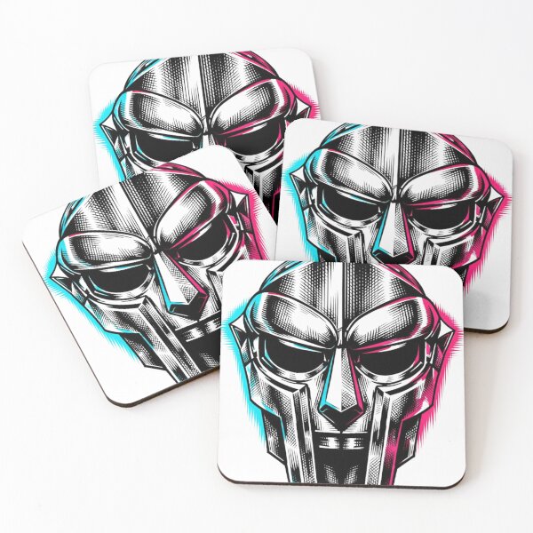 Item preview, MF DOOM Mask Glitch 3D Anaglyph Retro Hip Hop Art designed and sold by ClucasKe12.