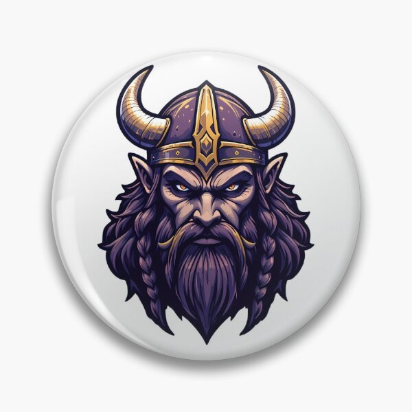 Item preview, Viking Gold Purple Iconic Sports Helmets Mascots Design designed and sold by ART ATTACK ZONE.
