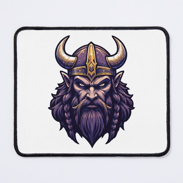 Item preview, Viking Gold Purple Iconic Sports Helmets Mascots Design designed and sold by ART ATTACK ZONE.