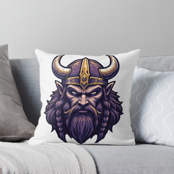 Item preview, Viking Gold Purple Iconic Sports Helmets Mascots Design designed and sold by ART ATTACK ZONE.