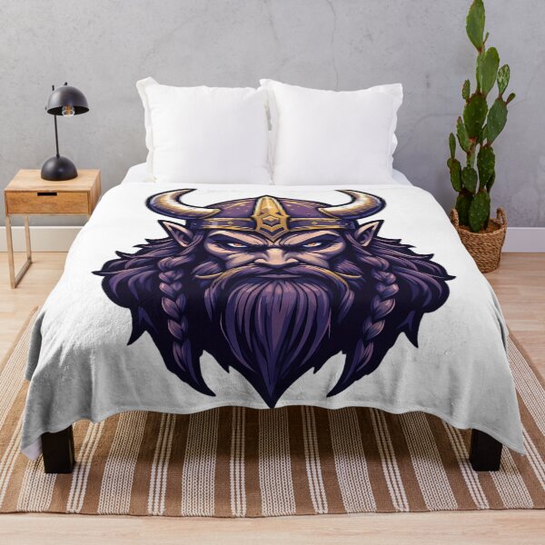 Item preview, Viking Gold Purple Iconic Sports Helmets Mascots Design designed and sold by ART ATTACK ZONE.