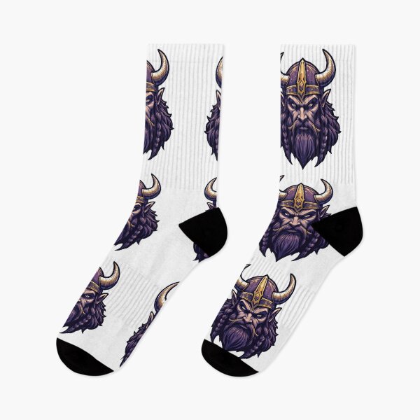 Item preview, Viking Gold Purple Iconic Sports Helmets Mascots Design designed and sold by ART ATTACK ZONE.