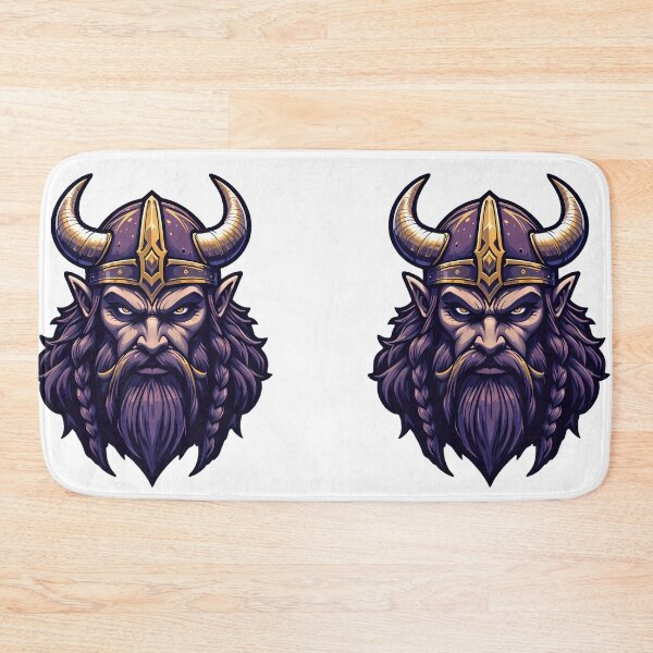 Item preview, Viking Gold Purple Iconic Sports Helmets Mascots Design designed and sold by ART ATTACK ZONE.