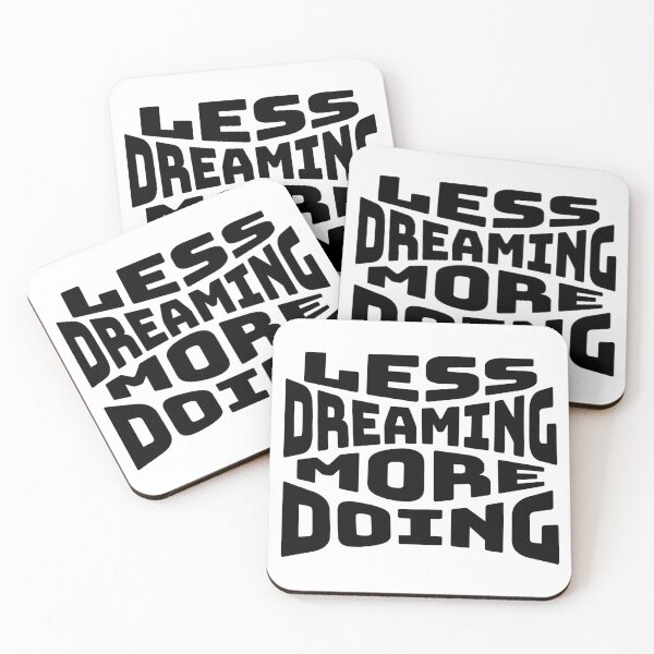 Item preview, Less Dreaming More Doing Gym Motivation Discipline Quote designed and sold by FFPrints.