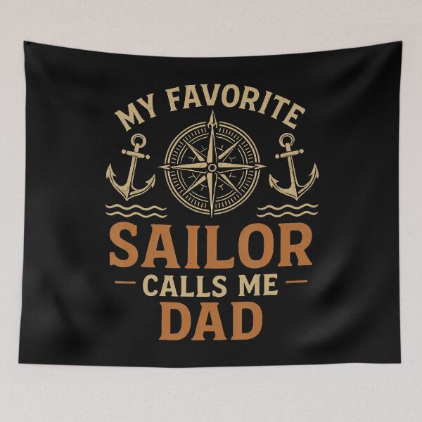 Item preview, My Favorite Sailor Calls Me Dad Vintage Father's Day designed and sold by prabuniard.