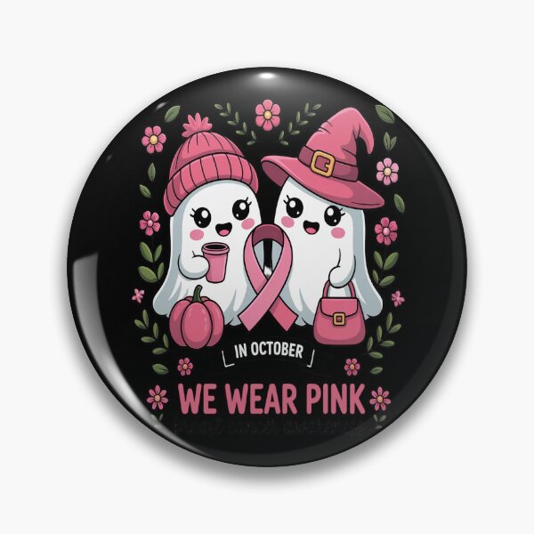 Item preview, in October We Wear Pink Cute Ghost Breast Cancer Awareness designed and sold by Slwankol.