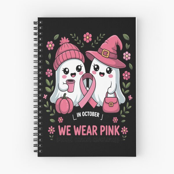 Item preview, in October We Wear Pink Cute Ghost Breast Cancer Awareness designed and sold by Slwankol.