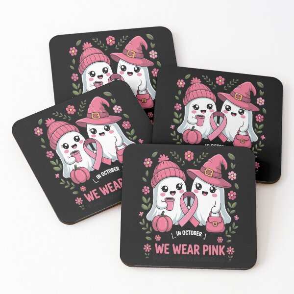 Item preview, in October We Wear Pink Cute Ghost Breast Cancer Awareness designed and sold by Slwankol.