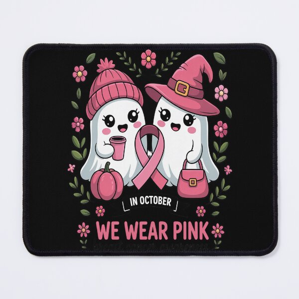 Item preview, in October We Wear Pink Cute Ghost Breast Cancer Awareness designed and sold by Slwankol.