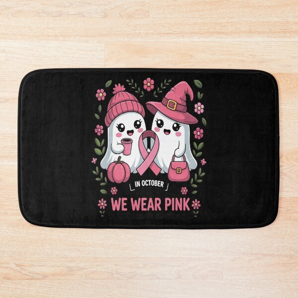 Item preview, in October We Wear Pink Cute Ghost Breast Cancer Awareness designed and sold by Slwankol.